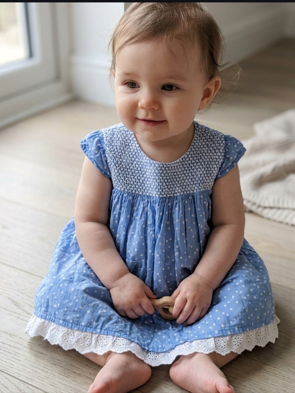 F&F Baby Girls Smocked Dress 9 Months
